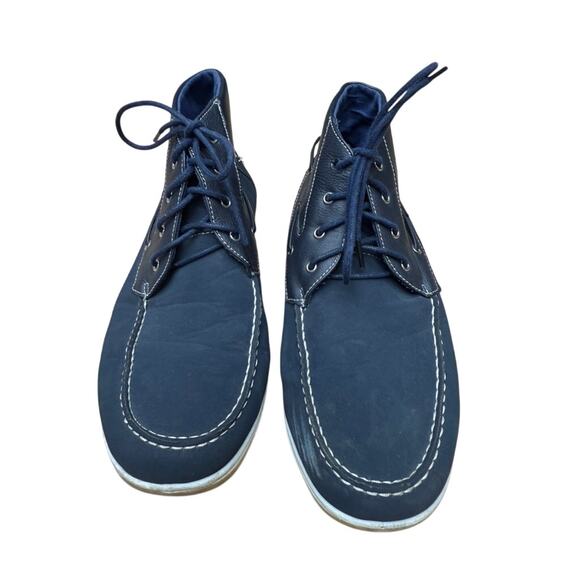 "AKADEMICS" Mens Lace up ankle boot Style SZ 10.5 Blue Preppy Student PLZ READ!! - Picture 10 of 11